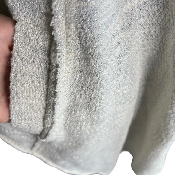 Rose Knox Open Shimmery Cardigan Sweater Boho Raw Hem Small - Picture 5 of 8